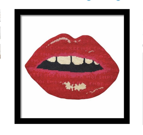 EMBRASSE MOI red lips original framed print | Prints by Mommani Threads