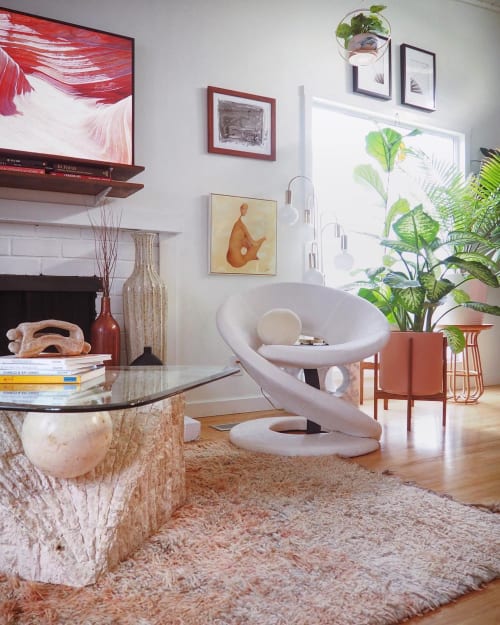 The Fourteen w/Teak in Peachy Cotta | Planter in Vases & Vessels by LBE Design