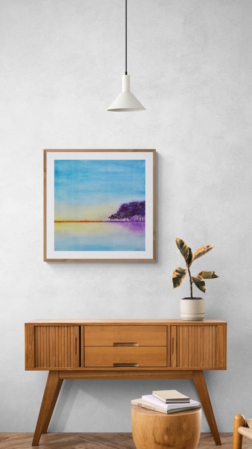 Purple and Orange (SOLD- similar piece upon request) | Mixed Media by Laila Vazquez