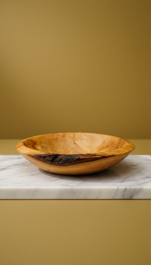 Maple Wood Bowl with Live Edge | Handcrafted Luxury Piece | Decorative Bowl in Decorative Objects by Holzkunst Samuel Meisinger