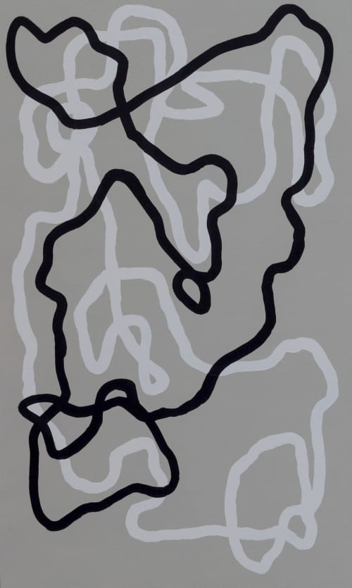 SUEDE 27"x43" - Mixed Media Painting | Paintings by PAR  KER made