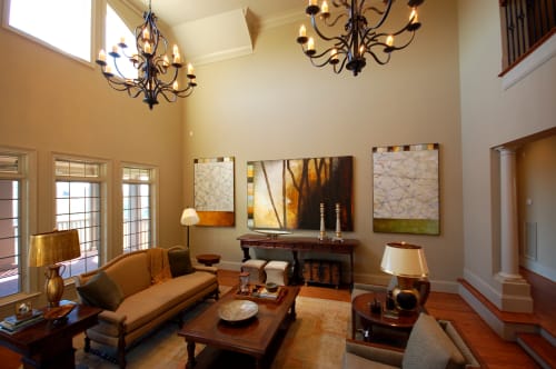 Dark Wood (Center Painting) | Paintings by Allen Cox Studio | Private Residence - Knoxville, TN in Knoxville