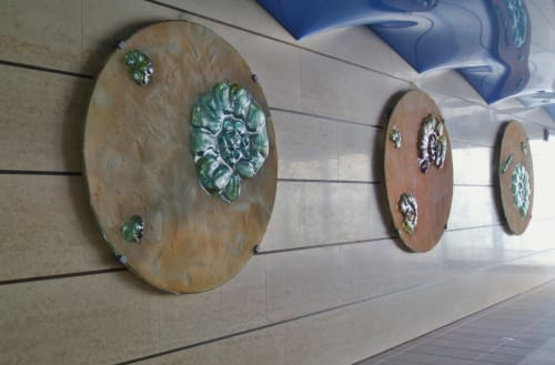 Ammonite & Belemnite Disks | Wall Hangings by ARCHIGLASS by Urbanowicz | Centuria Hotel&Natural SPA in Ogrodzieniec