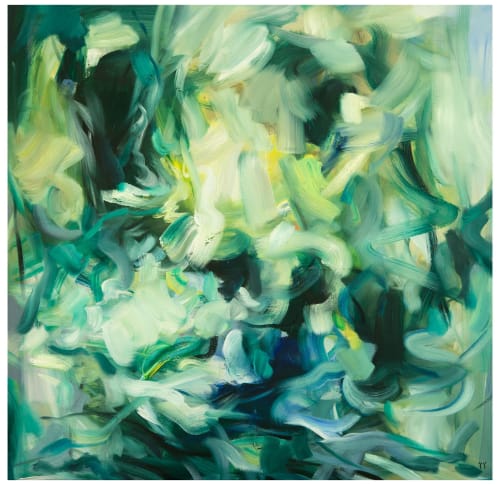 oil painting - Mountain Echo | Oil And Acrylic Painting in Paintings by YANGS FINE ART
