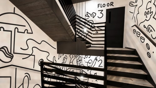 Sonder Hotel Mural | Murals by Jordan Kay | Sonder l Capitol Hill in Seattle