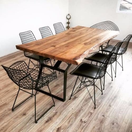 Solid Wood Dining Table, Liveedge Walnut Wood Dining Table | Tables by OzzWoodArt