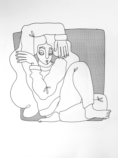 Folded Figure Composition 14 | Sculptures by Wired Sculpture Studios