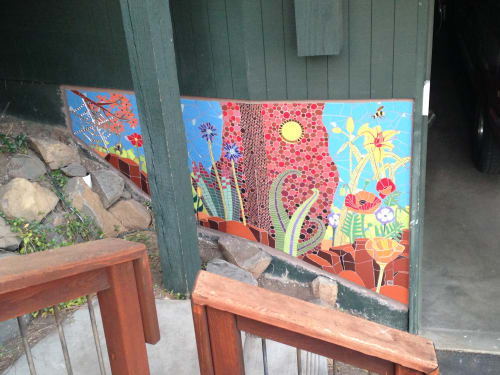Eternal Spring - exterior tile mosaic wall mural | Art & Wall Decor by Rochelle Rose Schueler - Wild Rose Artworks LLC