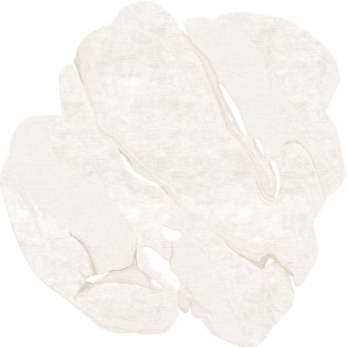 Contemporary White Rug Irregular Unusual shape Bianco | Small Rug in Rugs by Atelier Tapis Rouge