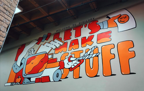 Let's Make Stuff | Murals by Bigshot Robot | Digicopy Milwaukee, Erie St. in Milwaukee