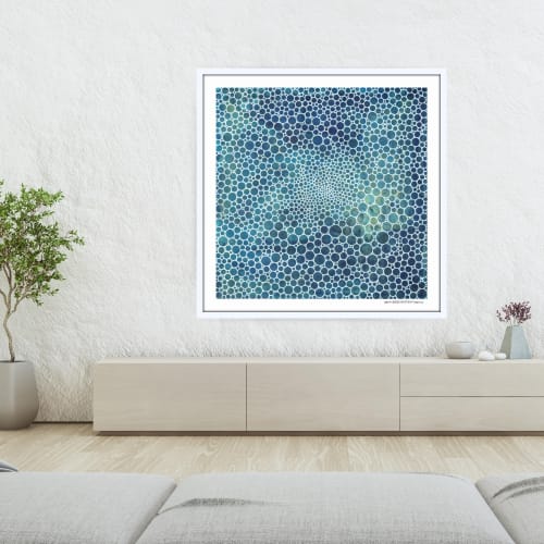 White Circles Deep Ocean | Limited Edition Print | Multiple Sizes Available | Art & Wall Decor by Seth B Minkin Fine Art | Seth B Minkin Studio + Showroom in Boston