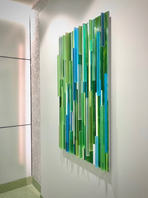 Various "Pixel" and "Weave" Mosaic Wall Sculptures | Sculptures by Michael Curry Mosaics | ProMedica Toledo Hospital in Toledo