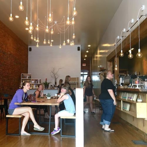 Swag Chandelier | Chandeliers by Hangout Lighting | Sure House Coffee Roasting Co. in Wooster