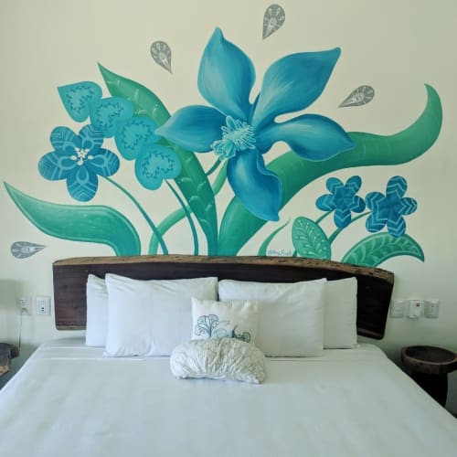 Indoor Mural | Murals by Amy Frueh | La Palmita in Tulum