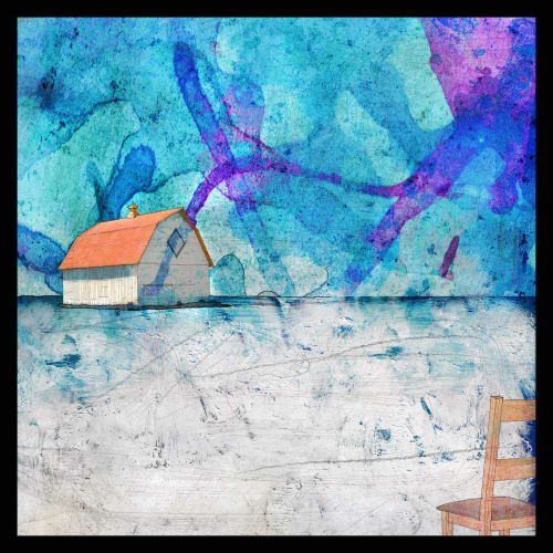 Barn and Blues | Paintings by Ynon Mabat, Digital Painting