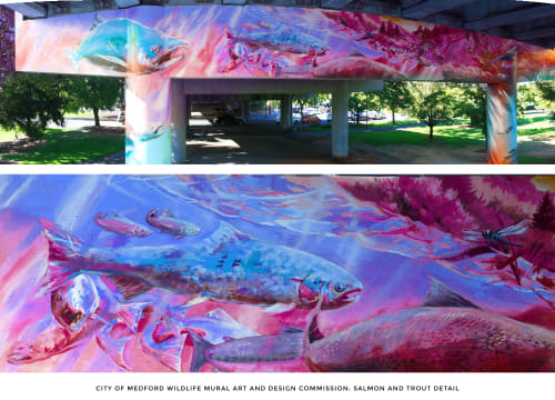 Wildlife Calendar Mural | Street Murals by Jessilyn Brinkerhoff | Hawthorne Park Playground in Medford