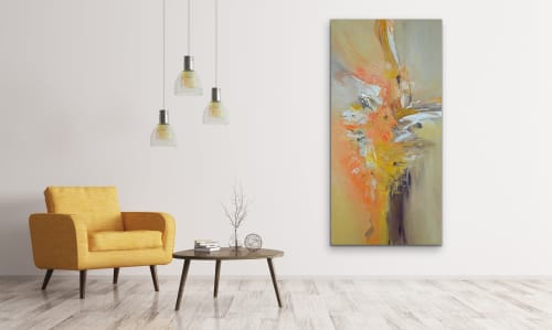 Uplifting Contemporary Oil Abstract | Paintings by Strokes by Red - Red (Linda Harrison)