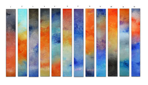 Pillars of colors | Paintings by Andrada Anghel