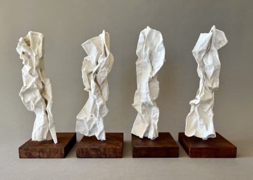 Four ... Your Imagination - Small Plaster Sculptures | Sculptures by Lutz Hornischer - Sculptures in Wood & Plaster
