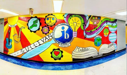 Rockhill Mural at Sullivan Middle School | Murals by Girls Who Paint Murals | Sullivan Middle School in Rock Hill