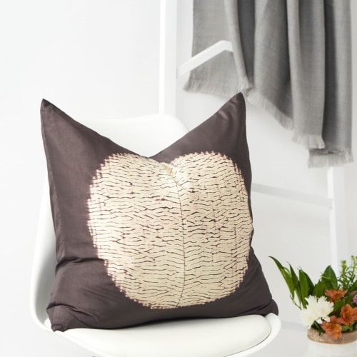 Shunya Black Silk Pillow | Pillows by Studio Variously