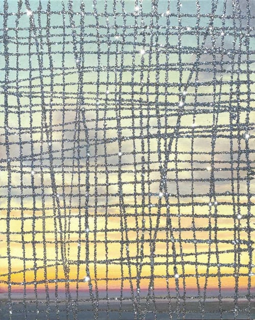 "Constellation" oil paint, glitter, contemporary, abstract | Paintings by Tania Dibbs