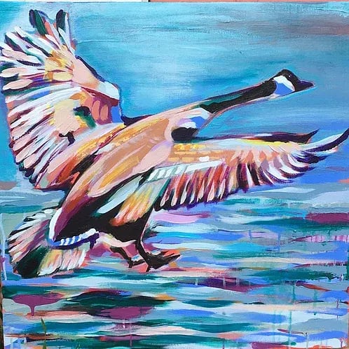 Taking Flight | Paintings by Tyler Helfrich | Summit Coffee Co. in Davidson