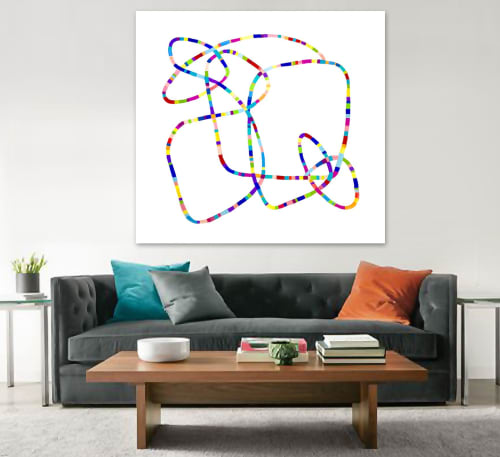 SOLD - 'PRETZEL LOGiC' by Linnea Heide | Paintings by Linnea Heide contemporary fine art | Asheville in Asheville
