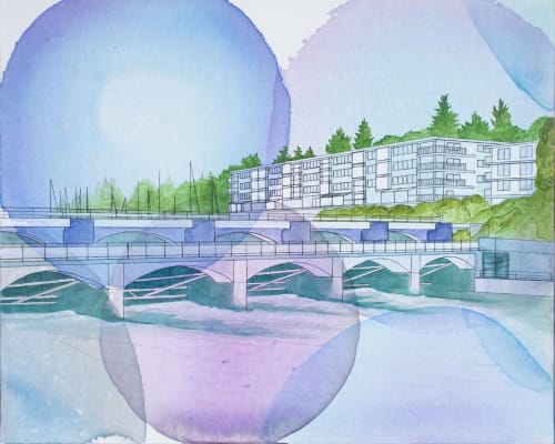 Wanderlust 01 (Locks) | Oil And Acrylic Painting in Paintings by Elizabeth Gahan