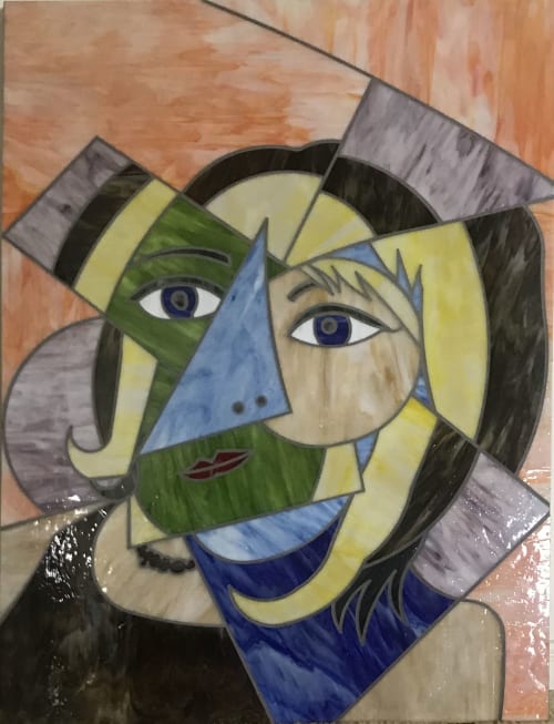 FATIMA - HAND MADE GLASS MOSAIC ARTWORK | Paintings by Maurimosaic Art Studio