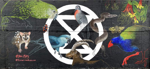 Extinction Rebellion @ Village Underground | Street Murals by Jane Mutiny