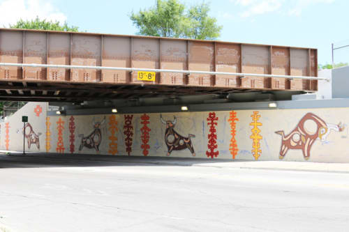 Toro Totem Mural | Street Murals by Tony Passero | 3170 North Kedzie Avenue, Chicago, IL in Chicago