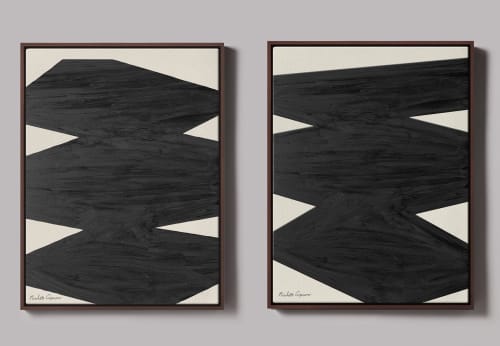 Affirmations Paintings I Set of Two I "Limitless + Purpose" | Oil And Acrylic Painting in Paintings by ART + ALCHEMY By Nicolette Atelier