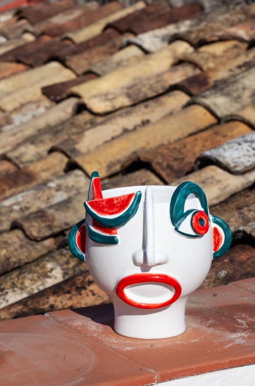 Riccardo seller of watermelon | Vases & Vessels by Patrizia Italiano