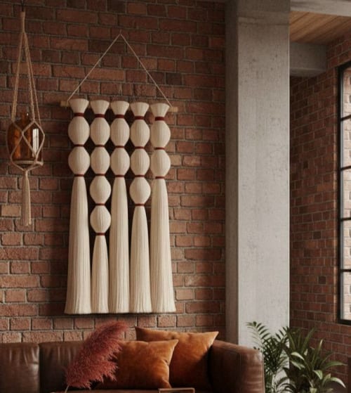 PULSE No.1 Textile Art Macrame Wall Decor | Tapestry in Wall Hangings by Puvor