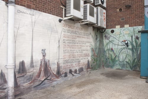 Deforestation | Murals by Michelle Meola | Hackney Wick Boulder Project in London