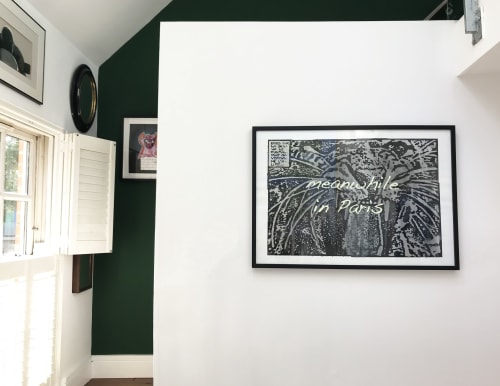 Meanwhile in Paris - Ink & Phosphorescent paint on paper | Paintings by Paolo Giardi
