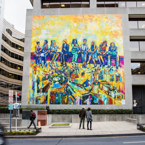 Women who WILL mural | Murals by Maggie O'Neill | Tishman Speyer in Washington