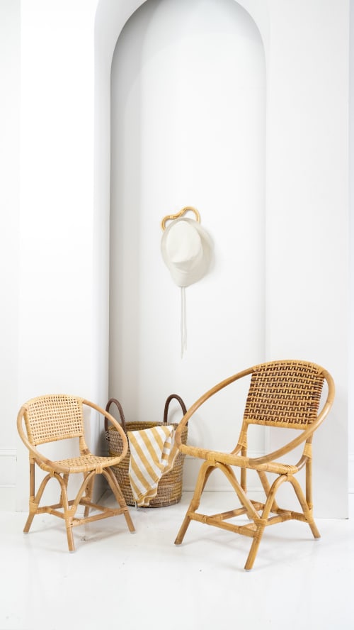 Kids Rattan and Mixed Cane Chair For Children | Armchair in Chairs by Amara
