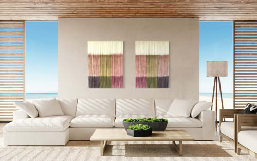 GELATI - Set of 2 Pastel Dyed Wall Tapestries | Macrame Wall Hanging in Wall Hangings by Wallflowers Hanging Art