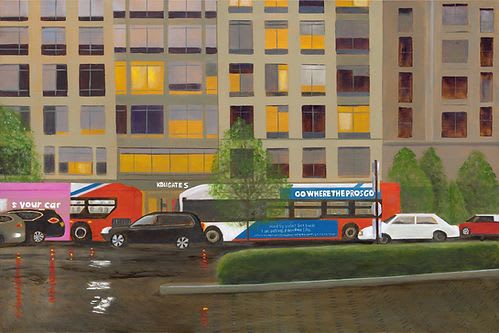 Rainy DC - Vibrant Giclée Print | Prints in Paintings by Michelle Keib Art