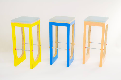 Tall Acrylic-Top Stool | Chairs by akaye