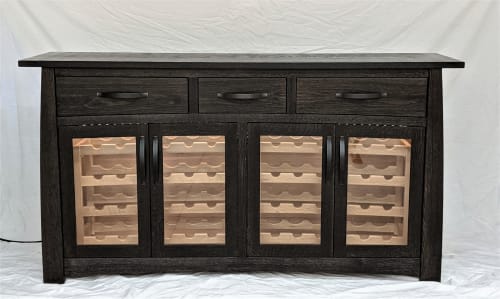 White Oak Wine Storage/Sideboard | Storage by GlessBoards