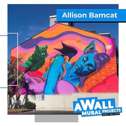aWall Festival Miami Mural | Street Murals by Allison Bamcat