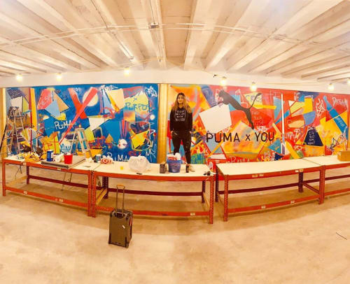 Puma Mural | Murals by Adieny Nunez | Miami Wynwood Arts District Graffiti Street Art Golf Cart Tour in Miami