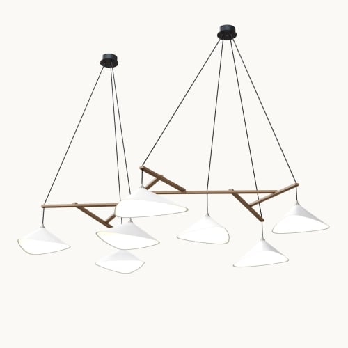 Emily Group of Seven Pendant Light – White Semi-Matte | Chandeliers by MOSS Objects