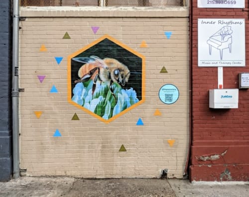 Honeybee Mural | Murals by Hagopian Arts | Inner Rhythms Music and Therapy Center in Philadelphia