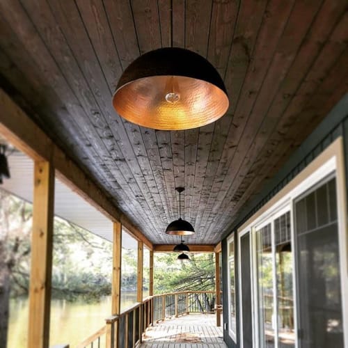 Hammered Oil Rubbed Bronze Dome Pendant Light Fixture By Dan Cordero Seen At 1460 W Chicago Ave Chicago Wescover