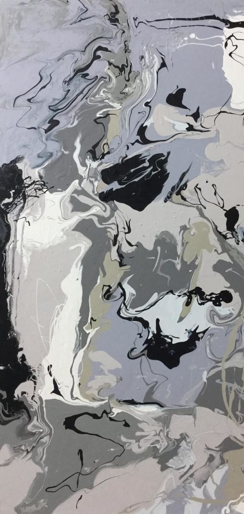 Home Before Dark Acrylic Contemporary Abstract | Oil And Acrylic Painting in Paintings by Strokes by Red - Red (Linda Harrison)