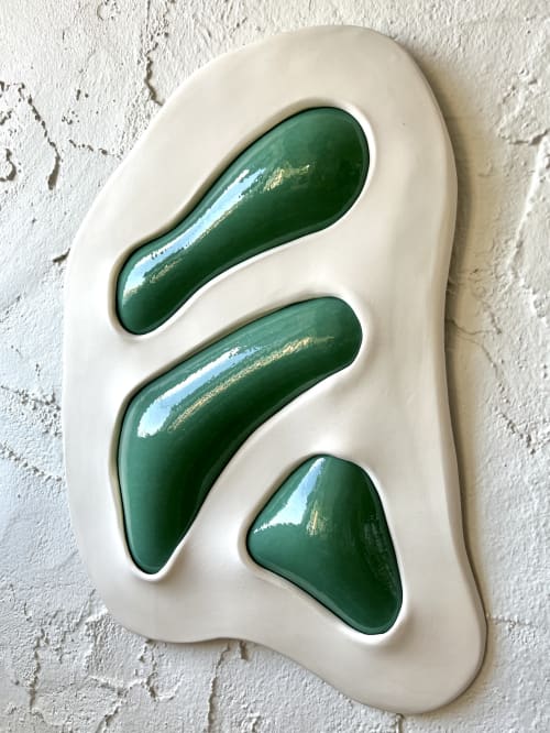 glass and ceramic wall sculpture | Wall Hangings by Kelly Witmer